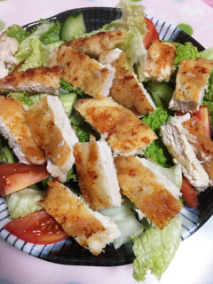 ダイエット中胸肉でチキンサラダ-レシピのメイン写真