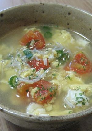 ミニトマトとたまごの中華スープ-レシピのメイン写真