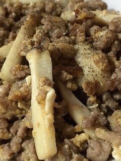 エリンギ卵の挽肉炒め-レシピのメイン写真
