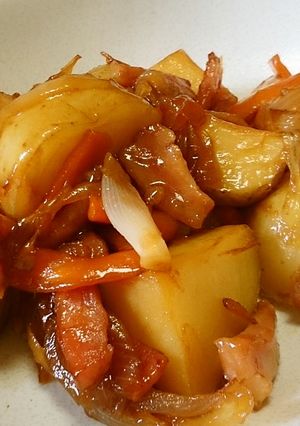 新じゃがとベーコンのオイスターソース炒め-レシピのメイン写真