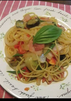 夏野菜のバター醤油パスタ-レシピのメイン写真