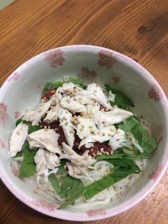 梅ささみ素麺-レシピのメイン写真