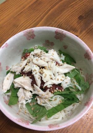 梅ささみ素麺-レシピのメイン写真