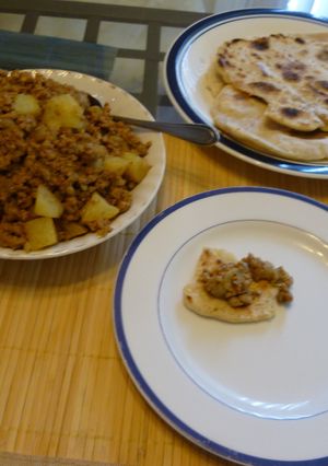 お手軽キーマカレーとチャパティ♪-レシピのメイン写真