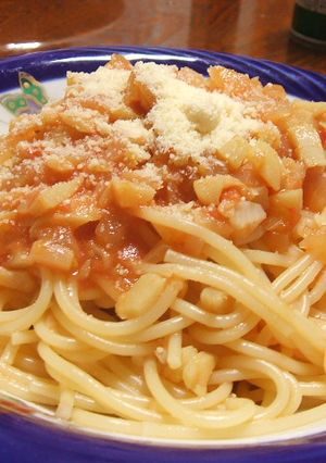 帆立ミートパスタ((* ̄3 ̄) ♪-レシピのメイン写真