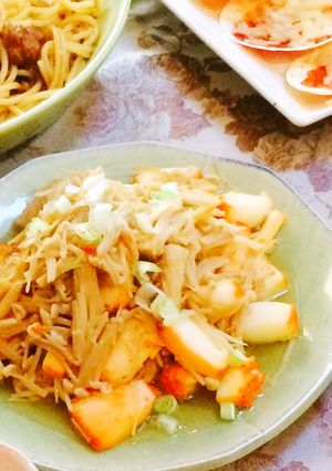 いかのもろみ漬けとエノキの炒め物-レシピのメイン写真