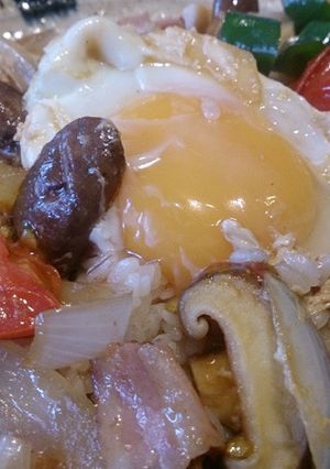 5分で皿丼(日曜の朝ごはん）-レシピのメイン写真