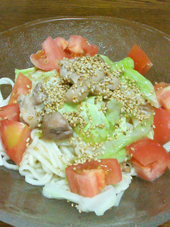 チキン胡麻かけうどん-レシピのメイン写真