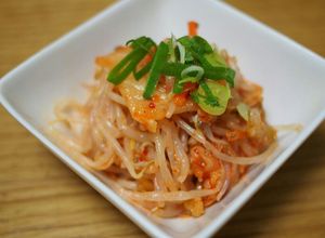 ごま油が香るキムチもやし☆おつまみにも♪-レシピのメイン写真