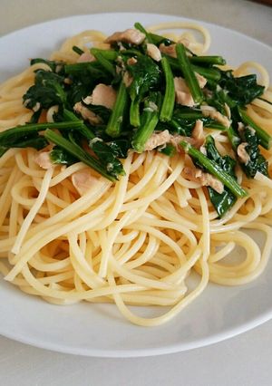 ツナとほうれん草のパスタ-レシピのメイン写真