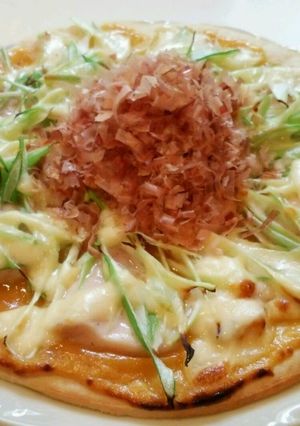 葱と鶏肉の白味噌ピザ-レシピのメイン写真