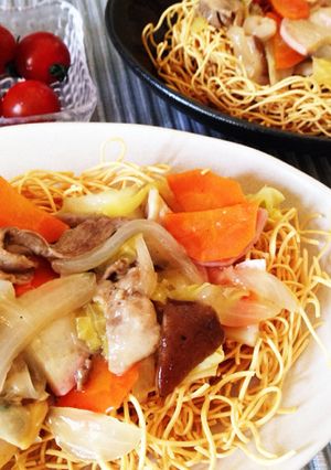 パリパリ！揚げかた焼きそばの五目あんかけ-レシピのメイン写真