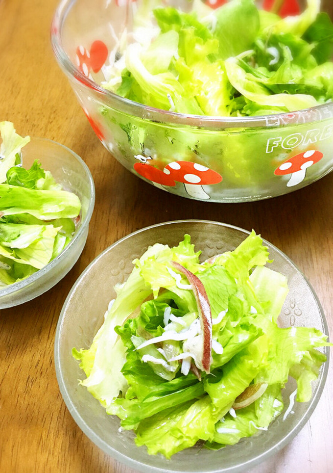 レタスとしらすと茗荷の甘酢和え-レシピのメイン写真