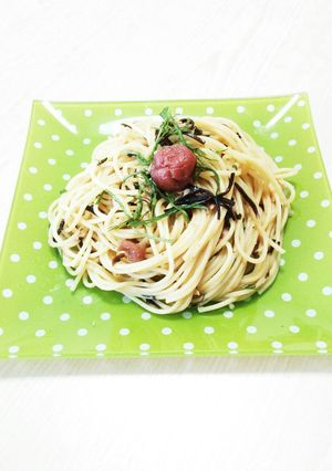 ＊梅しそ昆布の和風パスタ＊-レシピのメイン写真