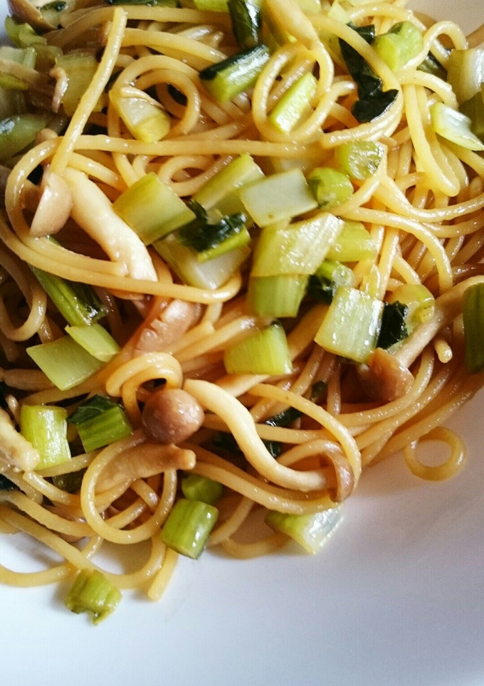 しめじと野沢菜の和風パスタ-レシピのメイン写真