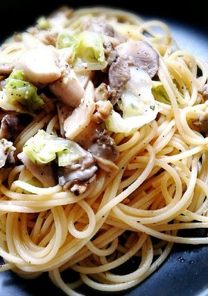 アサリとエリンギのアヒージョパスタ-レシピのメイン写真