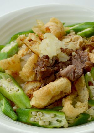 オクラときざみ きつねご飯-レシピのメイン写真