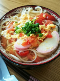 温かいトマトそうめん(ひやむぎ)-レシピのメイン写真