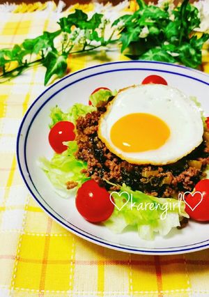 ♡合挽き肉と高菜の甘辛どんぶり♡-レシピのメイン写真