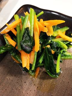 ほうれん草のめんつゆ炒め-レシピのメイン写真
