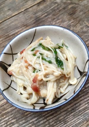 電子レンジで◎えのきの梅しそ和え-レシピのメイン写真