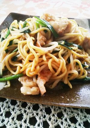 もつニラ焼きちゃんぽん和風おろし醤油味-レシピのメイン写真