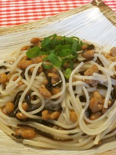 納豆と塩昆布の冷うどん-レシピのメイン写真