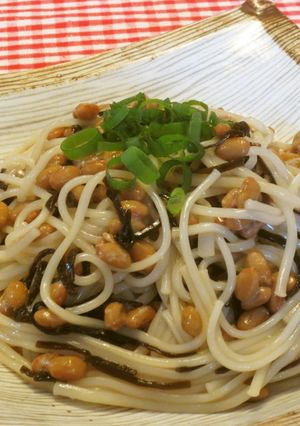 納豆と塩昆布の冷うどん-レシピのメイン写真