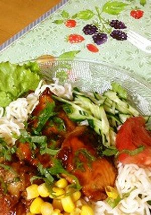 サクサク海老と鮭の南蛮冷やしぶっかけ麺-レシピのメイン写真