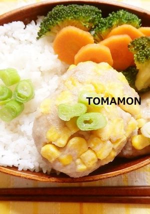 ルール健康フライパン✿豚コーンハンバーグ-レシピのメイン写真
