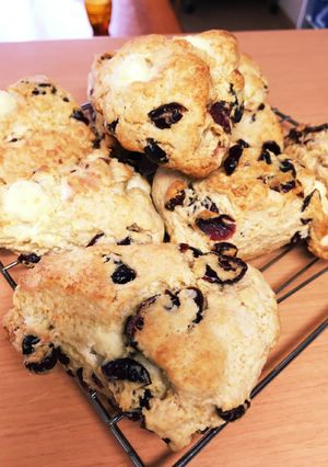 クランベリーとクリチのスコーン-レシピのメイン写真
