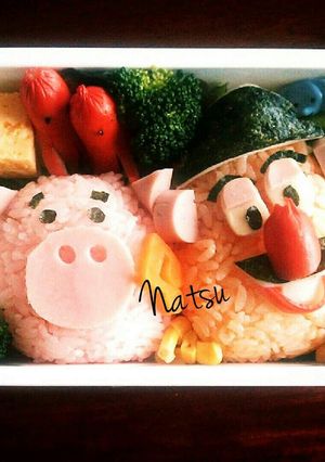2014/ハム&ポテトヘッドキャラ弁-レシピのメイン写真