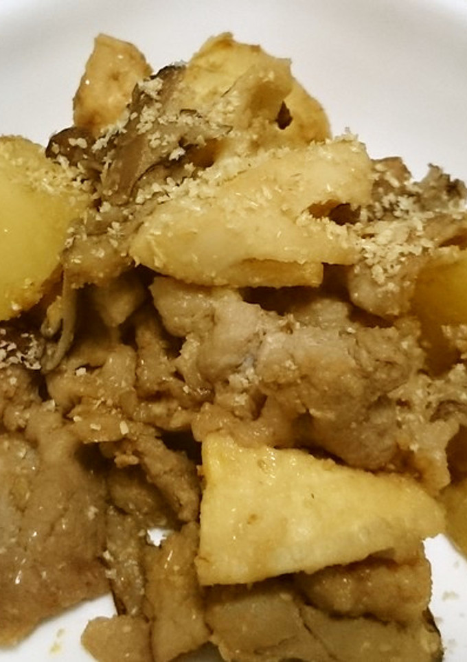新じゃがとたけのこのごま味噌炒め-レシピのメイン写真