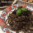 【釣食】イカ墨パスタ