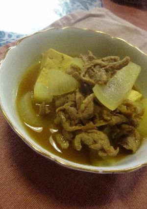 カレー味の簡単★肉豆腐　-レシピのメイン写真