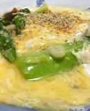チンゲン菜とふわとろ卵のあんかけ蒟蒻饂飩