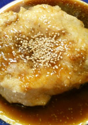 簡単節約！鶏むね肉のステーキ！照り焼き味-レシピのメイン写真