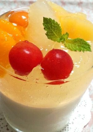 市販ゼリーで簡単！豪華に変身パンナコッタ-レシピのメイン写真