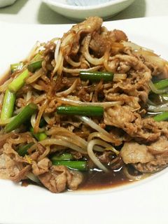 豚肉とニラもやしのプルコギ風炒め-レシピのメイン写真