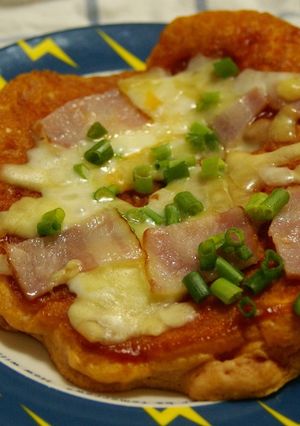 ほんのりスイート！ピザ風パンケーキ-レシピのメイン写真