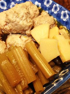 鶏つくねと春野菜の煮物-レシピのメイン写真