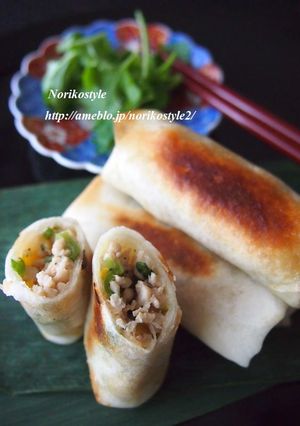 香るガパオ焼き春巻き-レシピのメイン写真