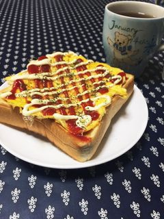 *簡単☆たまごのっけトースト*-レシピのメイン写真