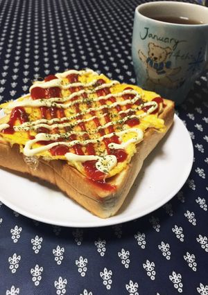 ＊簡単☆たまごのっけトースト＊-レシピのメイン写真