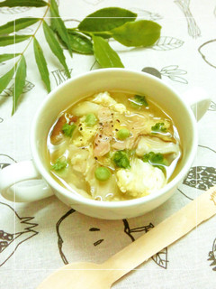 お豆とセロリの和風春雨スープ-レシピのメイン写真