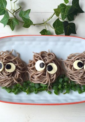 まっくろくろすけのざる蕎麦＊デコごはん-レシピのメイン写真