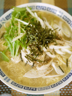 ゴマダレ卵とじで塩ラーメン!-レシピのメイン写真