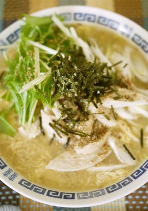 ゴマダレ卵とじで塩ラーメン!-レシピのメイン写真