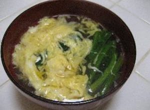 ほうれん草ととき卵のすまし汁-レシピのメイン写真