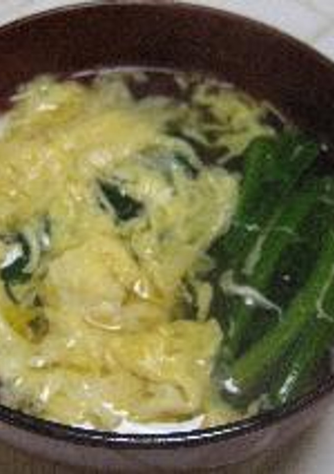ほうれん草ととき卵のすまし汁-レシピのメイン写真